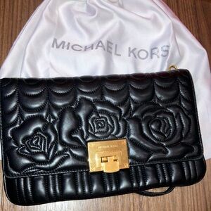 Michael Kors. Black Quilted Leather Bag